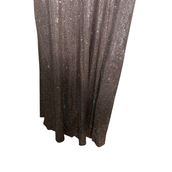 Windsor Miranda Rose Gold Glitter Maxi Formal Gown dress NWT new Size 15 - Picture 5 of 11